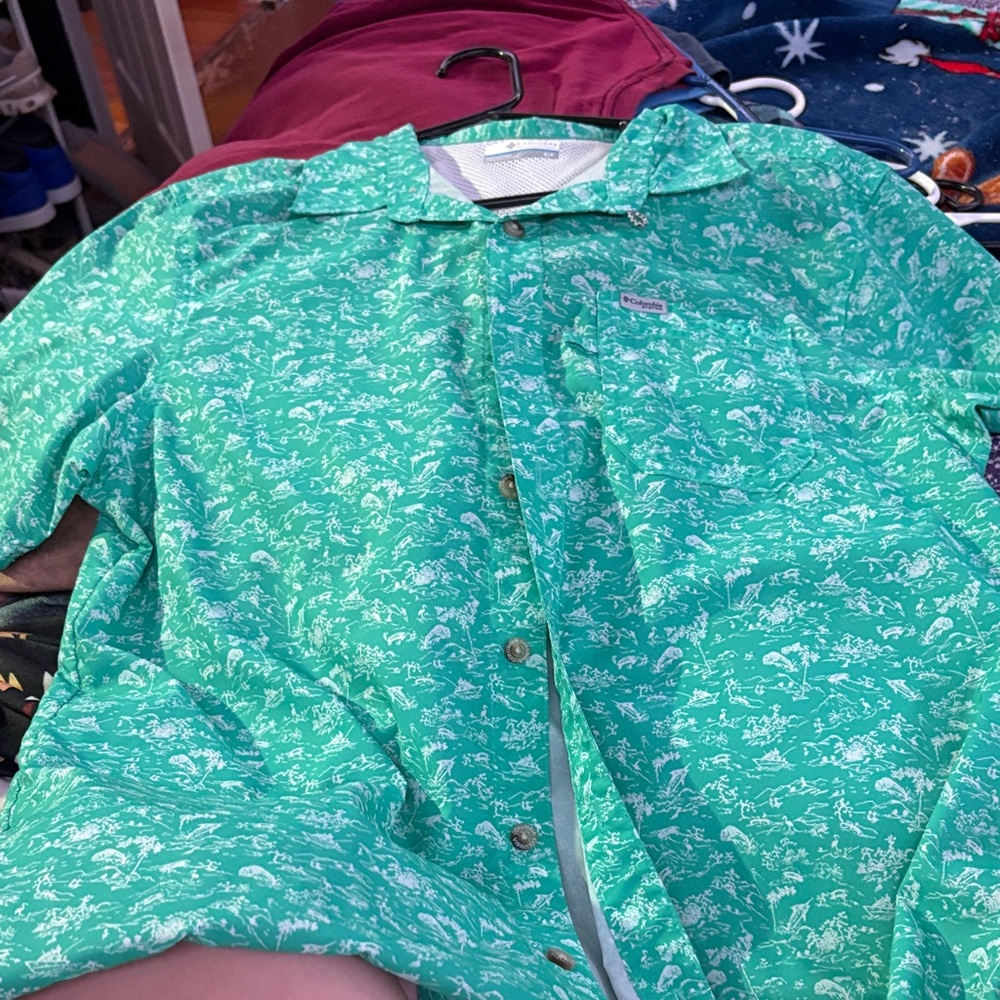 Columbia Green Dress Shirt for Men